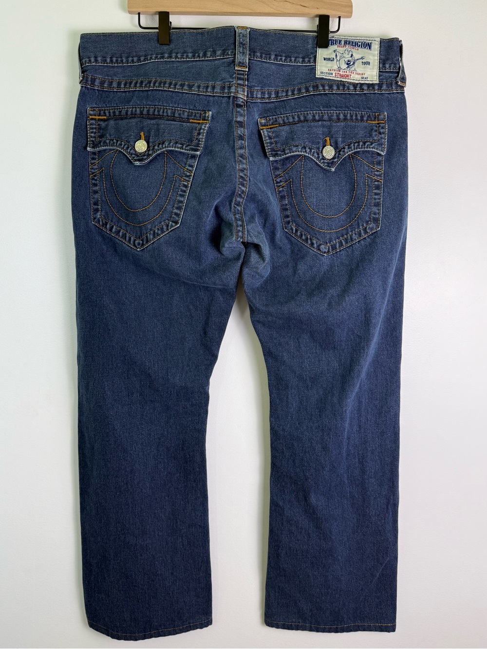 True Religion World Tour Straight Ricky Jeans Men’s Size 40x31 Y2K